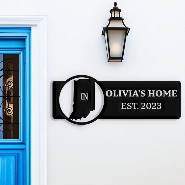 Indiana Custom Metal Sign
