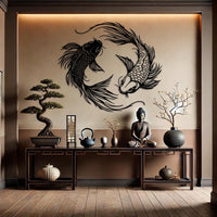 Koi Fish Metal Wall Art