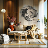 Koi Fish Metal Wall Art