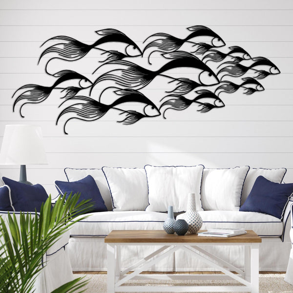 School of Fish Metal Wall Art