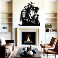 Samurai and Geisha Metal Wall Art