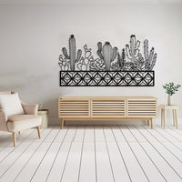 Boho Cactus Metal Wall Art