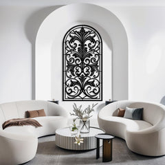Vertical Scroll Metal Wall Art