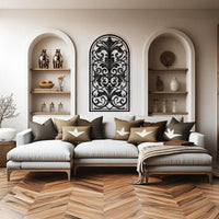 Vertical Scroll Metal Wall Art