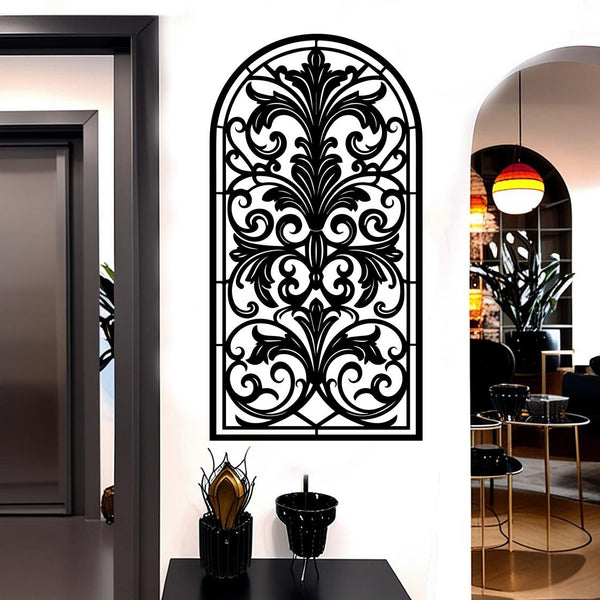 Vertical Scroll Metal Wall Art