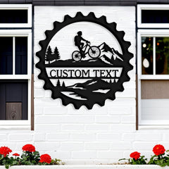 Mountain Bike Metal Sign