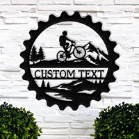 Mountain Bike Metal Sign