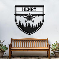 Custom Airplane Metal Sign
