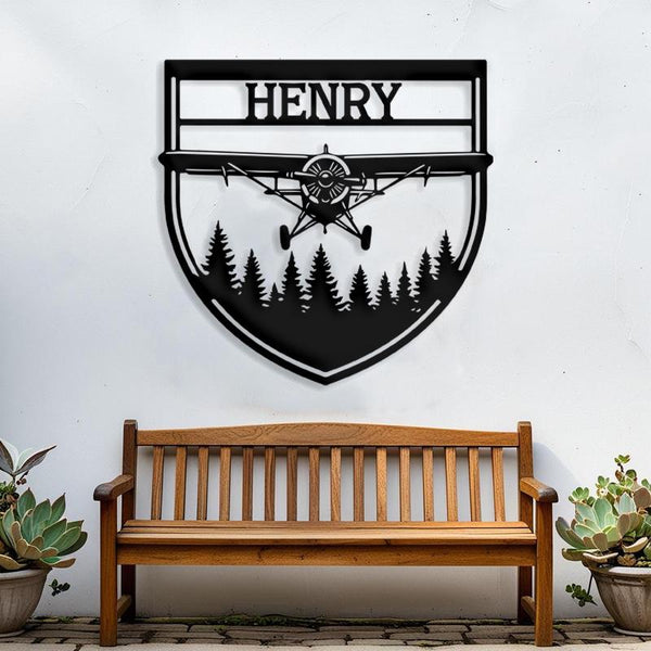 Custom Airplane Metal Sign