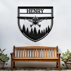 Custom Airplane Metal Sign