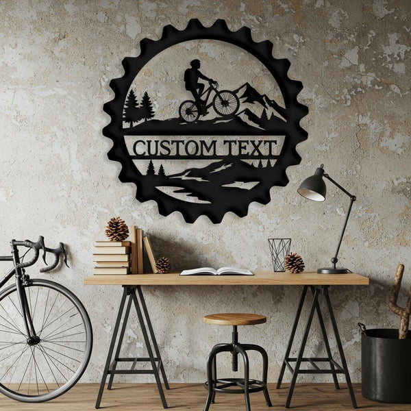 Mountain Bike Metal Sign