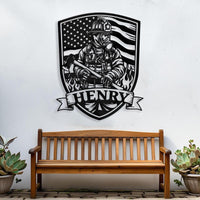 Hero Firefighter Metal Sign
