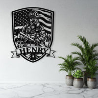 Hero Firefighter Metal Sign