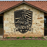 Hero Firefighter Metal Sign