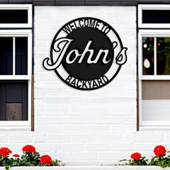 Custom Backyard Metal Sign