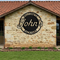 Custom Backyard Metal Sign