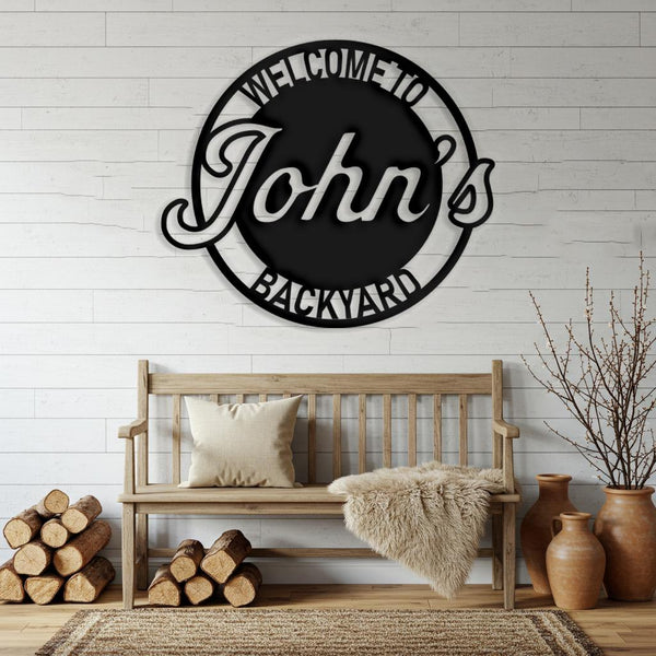 Custom Backyard Metal Sign