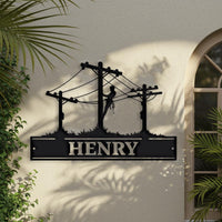 Custom Lineman Metal Sign