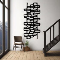 Vertical Abstract Metal Wall Decor