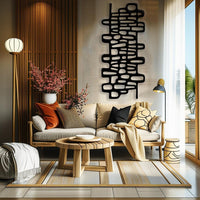 Vertical Abstract Metal Wall Decor