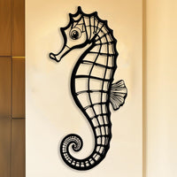 Seahorse Metal Wall Art for Beach House Decor