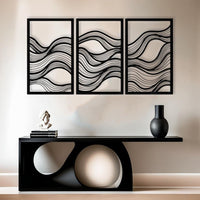 Abstract Wave Line Art