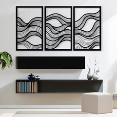 Abstract Wave Line Art