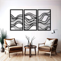Abstract Wave Line Art