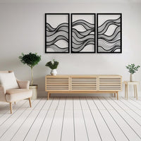 Abstract Wave Line Art