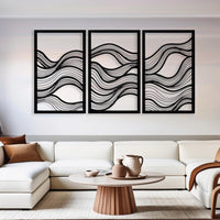 Abstract Wave Line Art