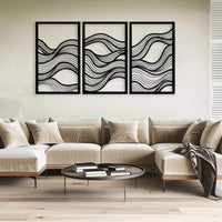 Abstract Wave Line Art