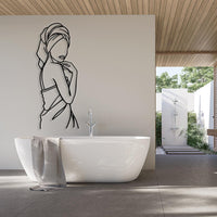 Metal Bathroom Sign for Women