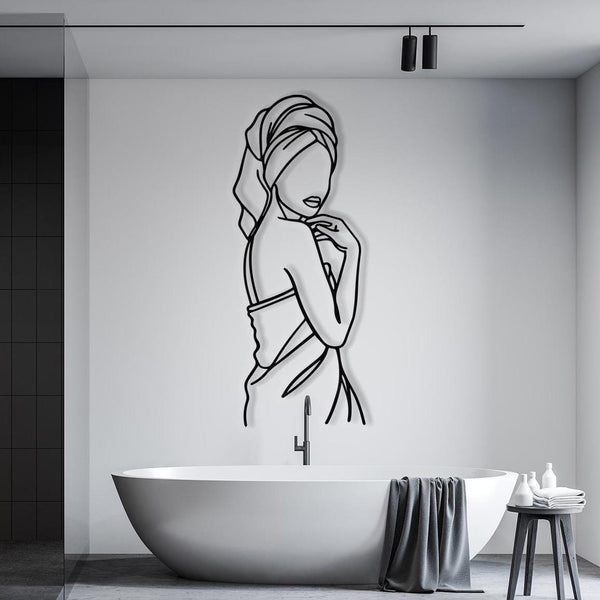 Metal Bathroom Sign for Women