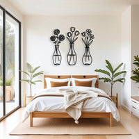 Minimalist Flower Vase Metal Wall Art