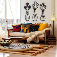 Minimalist Flower Vase Metal Wall Art