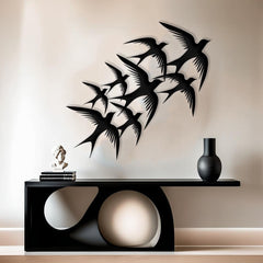 Flying Swallow Metal Wall Art