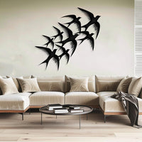 Flying Swallow Metal Wall Art