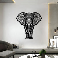 Large Mandala Elephant Metal Wall Art