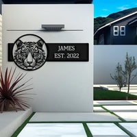 Custom Tiger Metal Sign