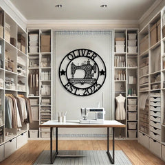 Custom Sewing Room Metal Sign