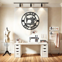 Custom Sewing Room Metal Sign