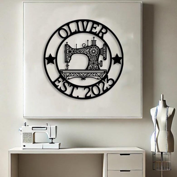 Custom Sewing Room Metal Sign