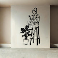 Reading Nook Metal Wall Art
