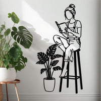 Reading Nook Metal Wall Art