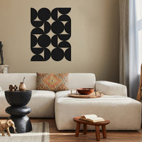 Geometric Grid Metal Wall Art