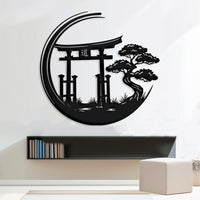 Zen Torii Gate Metal Wall Art