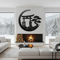 Zen Torii Gate Metal Wall Art