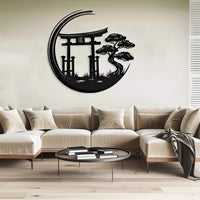 Zen Torii Gate Metal Wall Art