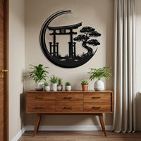 Zen Torii Gate Metal Wall Art