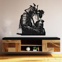 Samurai and Geisha Metal Wall Art
